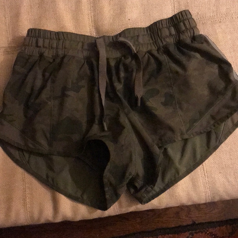 Lululelmon camo Hotty hot shorts.